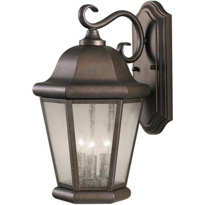 Generation Lighting - Martinsville Large 3-Light Outdoor Wall Lantern - Corinthian Bronze - OL5902CB