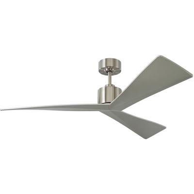 Generation Lighting Fans - Adler 52" Indoor/Outdoor Ceiling Fan - Brushed Steel - 3ADR52BS