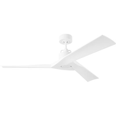 Generation Lighting Fans - Alma 52" Indoor/Outdoor Ceiling Fan - Matte White - 3ALMSM52RZW