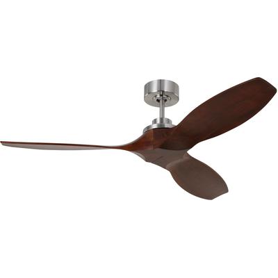 Generation Lighting Fans - Collins 52" Indoor/Outdoor Ceiling Fan - Brushed Steel - 3CLNSM52BS