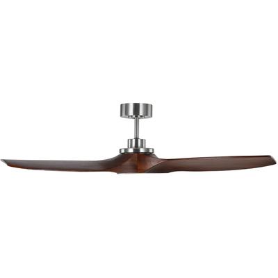 Generation Lighting Fans - Collins 52" Indoor/Outdoor Ceiling Fan - Brushed Steel - 3CLNSM52BS