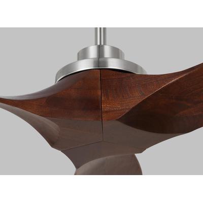 Generation Lighting Fans - Collins 52" Indoor/Outdoor Ceiling Fan - Brushed Steel - 3CLNSM52BS