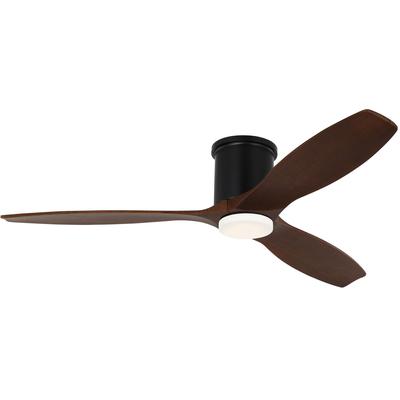 Generation Lighting Fans - Collins 52" Indoor/Outdoor LED Ceiling Fan - Midnight Black - 3CNHSM52MBKD