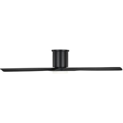 Generation Lighting Fans - Collins 52" Indoor/Outdoor LED Ceiling Fan - Midnight Black - 3CNHSM52MBKMBKD