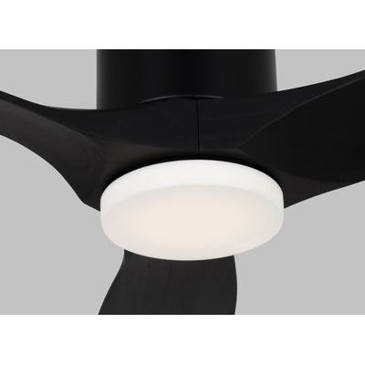 Generation Lighting Fans - Collins 52" Indoor/Outdoor LED Ceiling Fan - Midnight Black - 3CNHSM52MBKMBKD