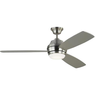 Generation Lighting Fans - Ikon 52" Indoor/Outdoor LED Ceiling Fan - Brushed Steel - 3IKDR52BSD