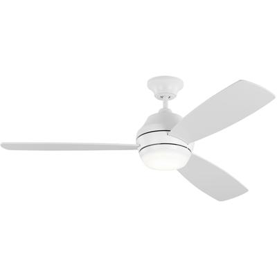 Generation Lighting Fans - Ikon 52" Indoor/Outdoor LED Ceiling Fan - Matte White - 3IKDR52RZWD