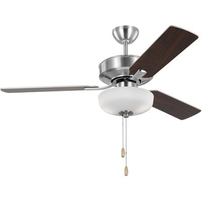 Generation Lighting Fans - Linden 48" Ceiling Fan - Brushed Steel - 3LD48BSD