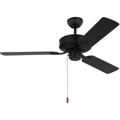 Generation Lighting Fans - Linden 48" Ceiling Fan - Midnight Black - 3LD48MBK