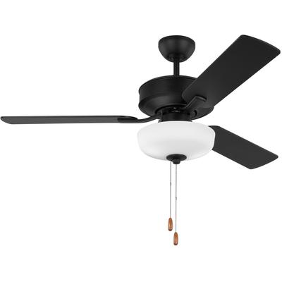 Generation Lighting Fans - Linden 48" Ceiling Fan - Midnight Black - 3LD48MBKD