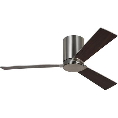 Generation Lighting Fans - Rozzen 44" Indoor/Outdoor Ceiling Fan - Brushed Steel - 3RZHR44BS