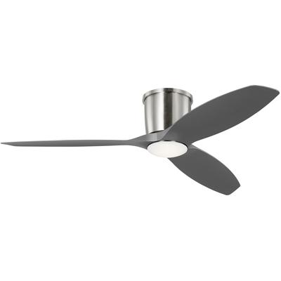 Generation Lighting Fans - Titus 52" Hugger LED Ceiling Fan - Brushed Steel - 3TTHR52BSD