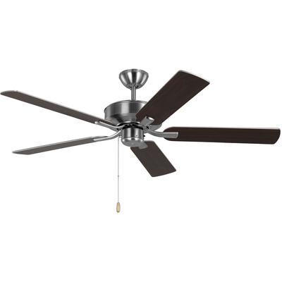 Generation Lighting Fans - Linden 52" Ceiling Fan - Brushed Steel - 5LD52BS