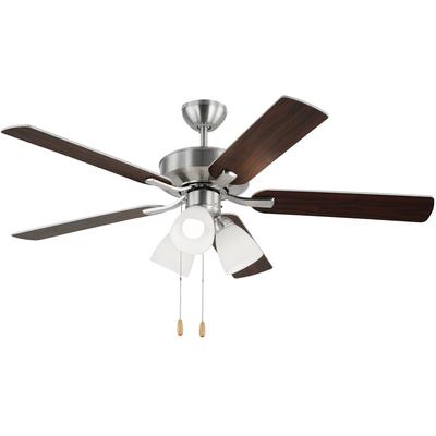 Generation Lighting Fans - Linden 52" Ceiling Fan - Brushed Steel - 5LD52BSF