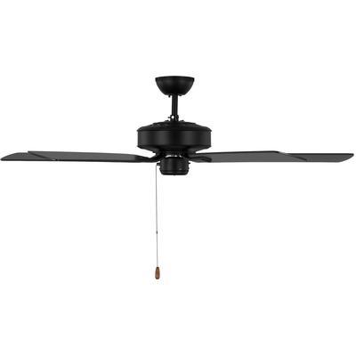 Generation Lighting Fans - Linden 52" Ceiling Fan - Midnight Black - 5LD52MBK