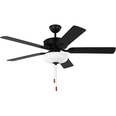 Generation Lighting Fans - Linden 52" Ceiling Fan - Midnight Black - 5LD52MBKD