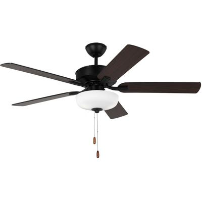 Generation Lighting Fans - Linden 52" Ceiling Fan - Midnight Black - 5LD52MBKD