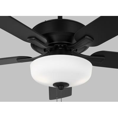 Generation Lighting Fans - Linden 52" Ceiling Fan - Midnight Black - 5LD52MBKD