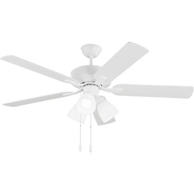 Generation Lighting Fans - Linden 52" Ceiling Fan - Matte White - 5LD52RZWF