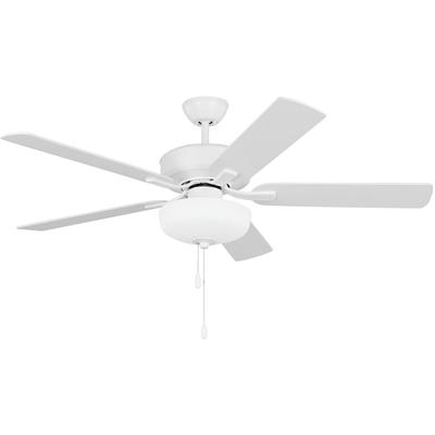 Generation Lighting Fans - Linden 52" Ceiling Fan - Matte White - 5LDDC52RZWD