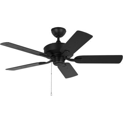 Generation Lighting Fans - Linden 44" Ceiling Fan - Midnight Black - 5LDO44MBK