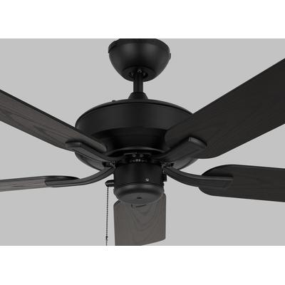 Generation Lighting Fans - Linden 44" Ceiling Fan - Midnight Black - 5LDO44MBK