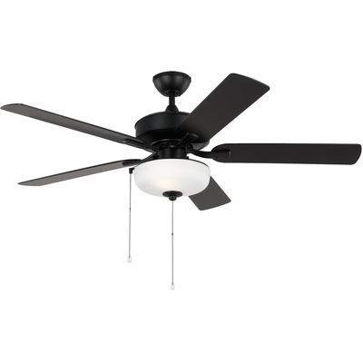 Generation Lighting Fans - Linden 52" Ceiling Fan - Midnight Black - 5LDO52MBKD