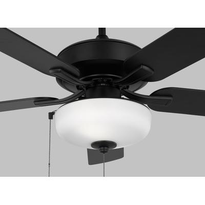 Generation Lighting Fans - Linden 52" Ceiling Fan - Midnight Black - 5LDO52MBKD