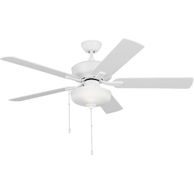 Generation Lighting Fans - Linden 52" Ceiling Fan - Matte White - 5LDO52RZWD