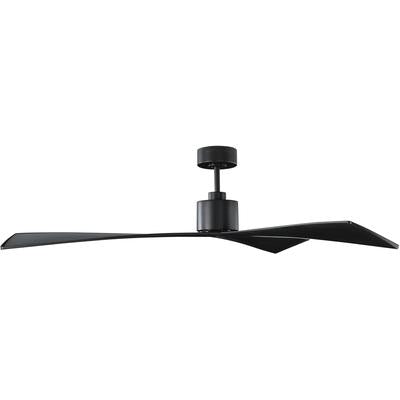 Generation Lighting Fans - Adler 60" 3-Blade Ceiling Fan - Black on Black - 3ADR60BKBK