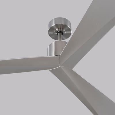 Generation Lighting Fans - Adler 60" 3-Blade Ceiling Fan - Brushed Steel - 3ADR60BS