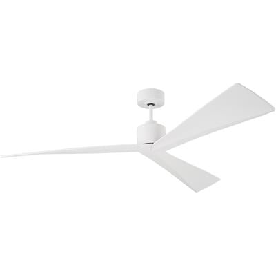 Generation Lighting Fans - Adler 60" 3-Blade Ceiling Fan - Matte White - 3ADR60RZW