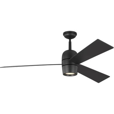 Generation Lighting Fans - Alba 60" LED Ceiling Fan - Midnight Black - 3ALBR60MBKD