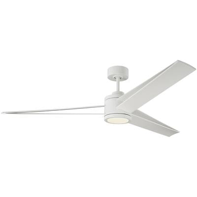 Generation Lighting Fans - Armstrong 60" 3-Blade Ceiling Fan - Matte White - 3AMR60RZWD