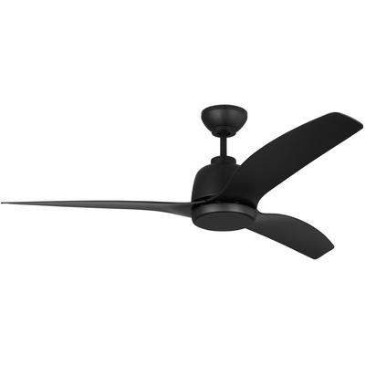 Generation Lighting Fans - Avila 54" Dimmable LED Indoor/Outdoor Ceiling Fan - Midnight Black - 3AVLCR54MBKD