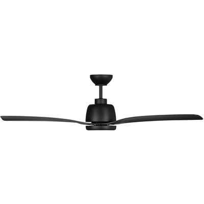 Generation Lighting Fans - Avila 54" Dimmable LED Indoor/Outdoor Ceiling Fan - Midnight Black - 3AVLCR54MBKD