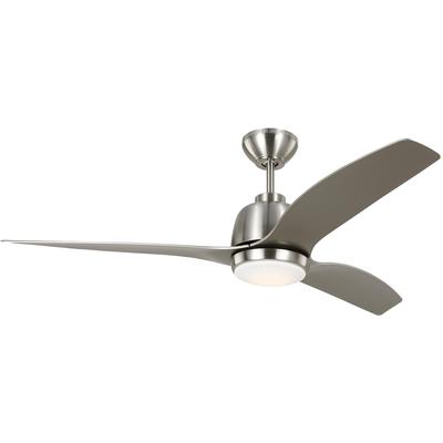 Generation Lighting Fans - Avila 54" Indoor/Outdoor LED Ceiling Fan - Brushed Steel - 3AVLR54BSD