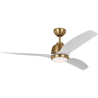 Generation Lighting Fans - Avila 54" Indoor/Outdoor LED Ceiling Fan - Satin Brass - 3AVLR54SBD