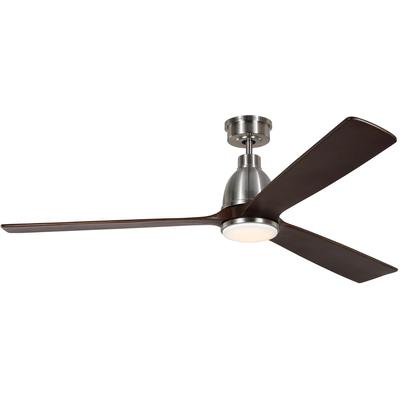 Generation Lighting Fans - Bryden Smart 60" Indoor/Outdoor LED Ceiling Fan - Brushed Steel - 3BRYSM60BSD