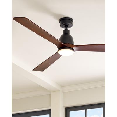 Generation Lighting Fans - Bryden Smart 60" Indoor/Outdoor LED Ceiling Fan - Midnight Black - 3BRYSM60MBKD