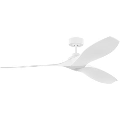 Generation Lighting Fans - Collins 60" Coastal Smart Indoor/Outdoor Ceiling Fan - Matte White - 3CLNCSM60RZW