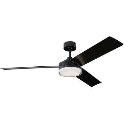 Generation Lighting Fans - Cirque 56" Ceiling Fan - Midnight Black - 3CQR56MBKD