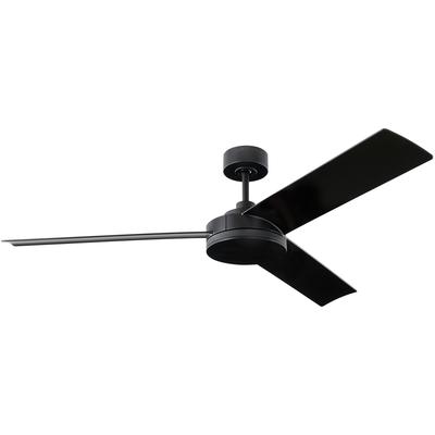 Generation Lighting Fans - Cirque 56" Ceiling Fan - Midnight Black - 3CQR56MBKD