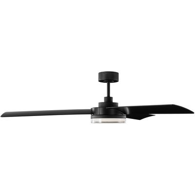 Generation Lighting Fans - Cirque 56" Ceiling Fan - Midnight Black - 3CQR56MBKD