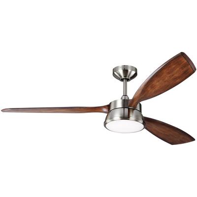 Generation Lighting Fans - Destin 57" 3-Blade Ceiling Fan - Brushed Steel - 3DSTR57BSD