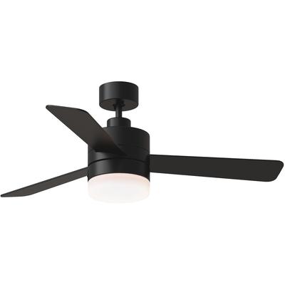 Generation Lighting Fans - Era 44" Indoor/Outdoor LED Ceiling Fan - Midnight Black - 3ERAR44MBKD