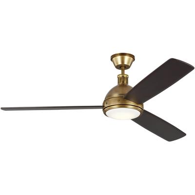 Generation Lighting Fans - Hicks 60" LED Ceiling Fan - Hand-Rubbed Antique Brass - 3HCKR60HABD