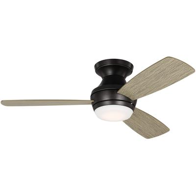 Generation Lighting Fans - Ikon 44" Hugger LED Ceiling Fan - Aged Pewter - 3IKR44AGPD