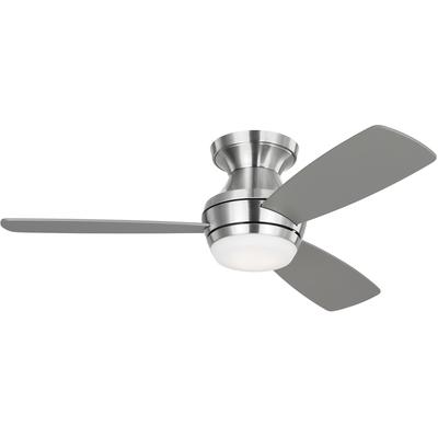 Generation Lighting Fans - Ikon 44" Hugger LED Ceiling Fan - Brushed Steel - 3IKR44BSD