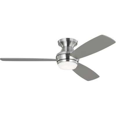 Generation Lighting Fans - Ikon 52" Hugger LED Ceiling Fan - Brushed Steel - 3IKR52BSD